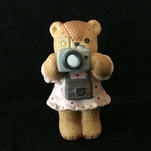 Vintage 1985 Lucy & Me Girl Photographer Bear With Camera ENESCO - MINT